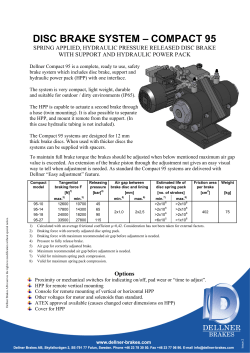 DISC BRAKE SYSTEM &ndash; COMPACT 95