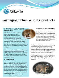 Managing Urban Wildlife Conflicts