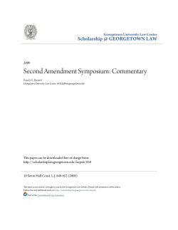 Second Amendment Symposium: Commentary