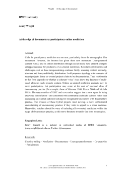 participatory online nonfiction