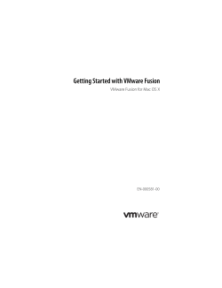 Getting Started with VMware Fusion