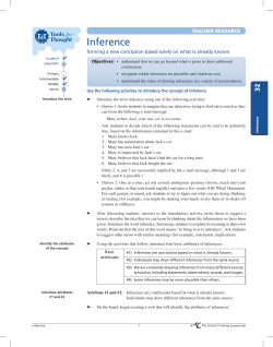 Inference - The Critical Thinking Consortium