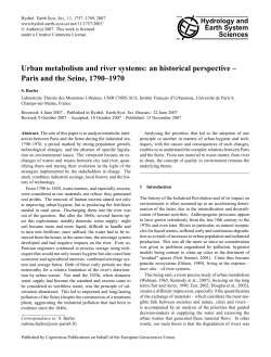 Urban metabolism and river systems: an