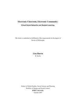 Electronic Classroom, Electronic Community: Lisa Harris