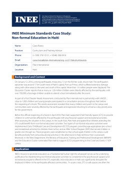 INEE Minimum Standards Case Study: Non