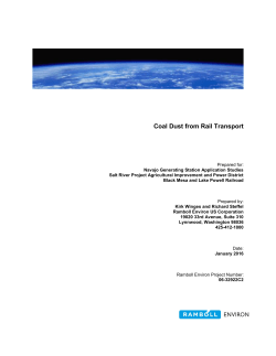 Coal Dust from Rail Transport - Navajo Generating Station