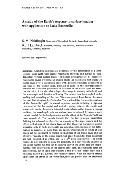 A study of the Earth`s response to surface loading with