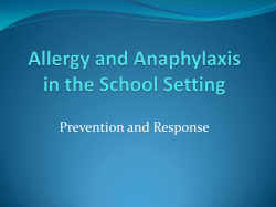 Allergy and Anaphylaxis - Moberly School District