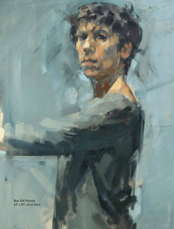 Blue Self Portrait 24" x 30", oil on linen