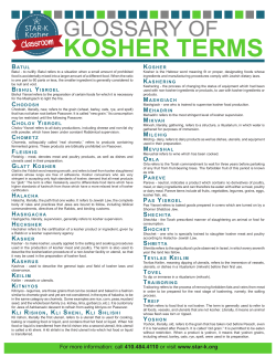 kosher terms - Star-K