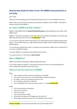 Step-by-Step Guide On How To Join The MMM