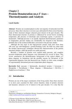Protein Denaturation on p-T Axes – Thermodynamics and Analysis