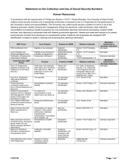 Statement of Reemployment - University of West Florida