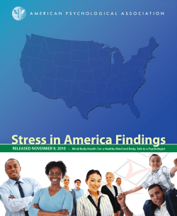 Stress in America Survey - American Psychological Association