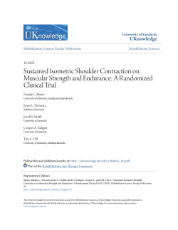 Sustained Isometric Shoulder Contraction on