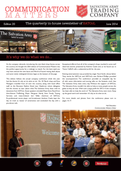 matters - Salvation Army Trading Company Ltd