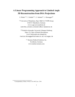 A Linear Programming Approach to Limited Angle 3D