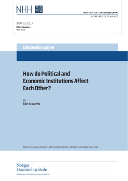 How do Political and Economic Institutions Affect Each Other?