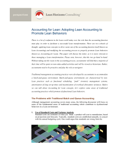Accounting for Lean - Lean Horizons Consulting