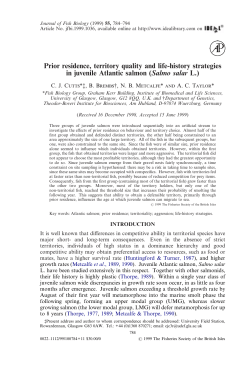 Prior residence, territory quality and life