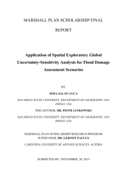 MARSHALL PLAN SCHOLARSHIP FINAL REPORT Application of