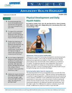 Physical Development and Daily Health Habits