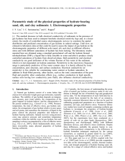 Parametric study of the physical properties of hydrate‐bearing sand