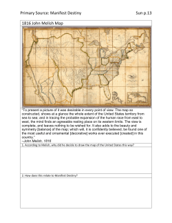 Primary Source: Manifest Destiny Sun p.13 1816 John Melish Map
