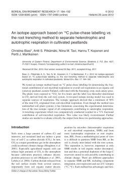 Full text (pdf format) - Boreal Environment Research