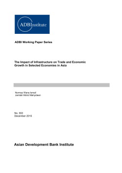 The Impact of Infrastructure on Trade and Economic Growth
