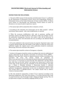 ENCONTROS BIBLI: Electronic Journal of Librarianship and