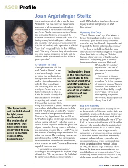 ASCB Member Profile - Joan Argetsinger Steitz