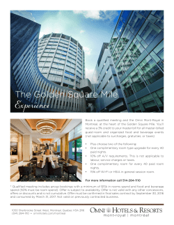 The Golden Square Mile Experience