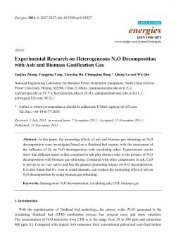 Experimental Research on Heterogeneous N2O Decomposition with