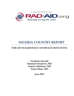 NIGERIA COUNTRY REPORT - RAD