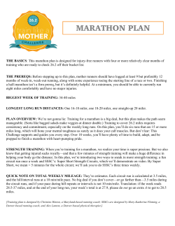 marathon plan - Train Like a Mother Club