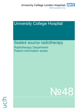 Sealed source radiotherapy