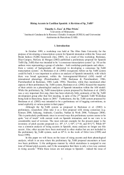 Rising accents in Castilian Spanish: a revision of Sp_ToBI