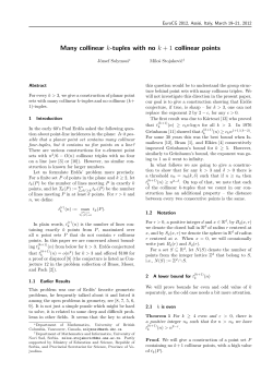 Many collinear k-tuples with no k + 1 collinear points