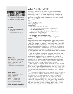 Who Are the Meek? - Baylor University