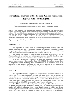 Structural analysis of the Sopron Gneiss Formation