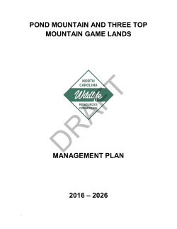 POND MOUNTAIN AND THREE TOP MOUNTAIN GAME LANDS