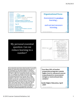 My personal essential question - Learner
