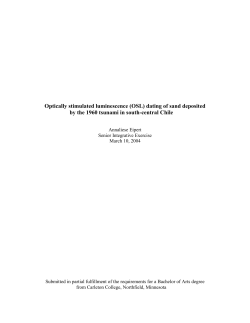 Optically stimulated luminescence (OSL) dating