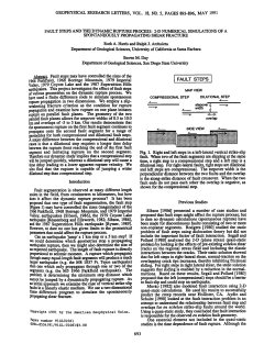 FAULT STEPS AND THE DYNAMIC RUPTURE PROCESS