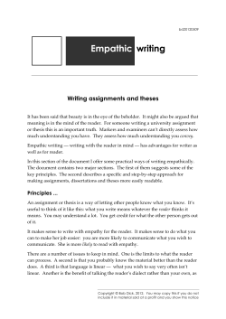 Empathic writing - Psychodrama Australia