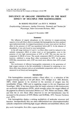 influence of organic phosphates on the root effect of multiple fish