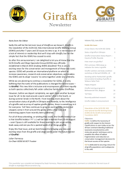 Giraffa Vol 7(1) - Giraffe Conservation Foundation