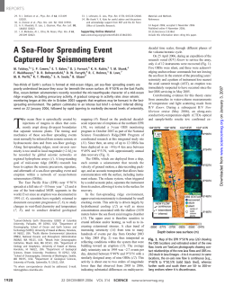 A Sea-Floor Spreading Event Captured by Seismometers