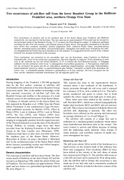 Two occurrences of ash-flow tuff from the lower Beaufort Group in